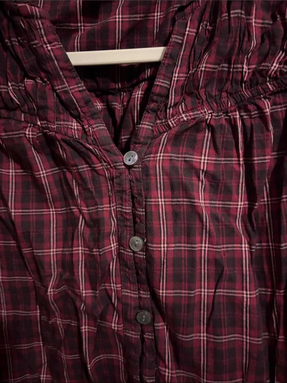 Rails Burgundy Plaid Button-Front Shirt - Picture 3 of 6
